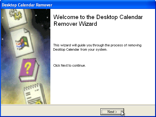removal wizard welcome screenshot