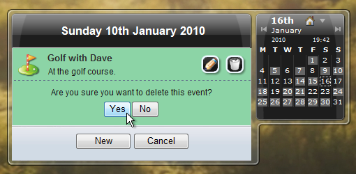 deleting event screenshot