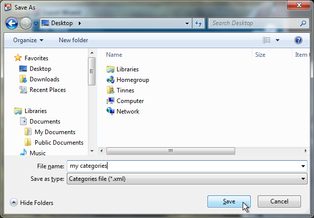 export file dialog screenshot